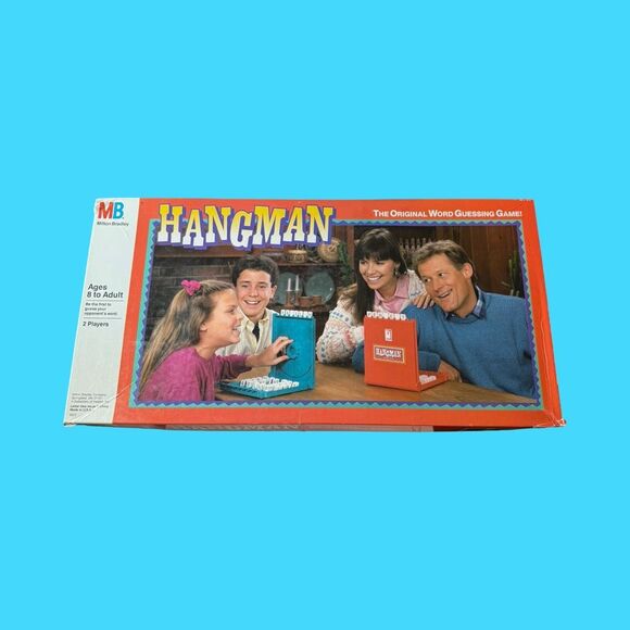 Vintage 1988 Hangman The Original Word Guessing Game  Milton Bradley Complete - Picture 1 of 9
